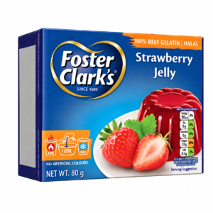Foster Clark jelly Strawberry Vegetarian 24*6*80g PKT