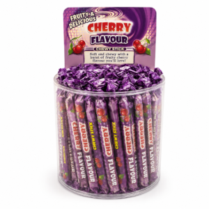 Troffyum Sour Cherry Soft Candy Sticks 120pcs